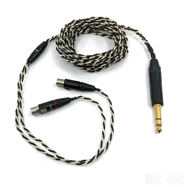 ヘッドホン AUDEZE LCD Premium Cable 6.3mm-2.5m Audeze Premium Kopfhörerkabel, Mini XLR zu 6.3mm, 2.5m | K55 | K55.ch
